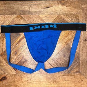Papi Men's Cotton Stretch Jock - Blue